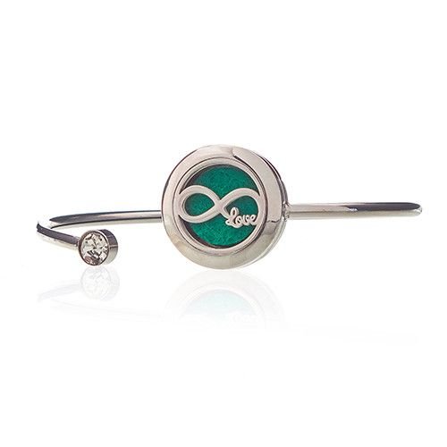Aromatherapy Jewellery Crystal Bracelet - Infinite Love - 20mm Aromatherapy Diffuser Necklaces - Bath Indulgence