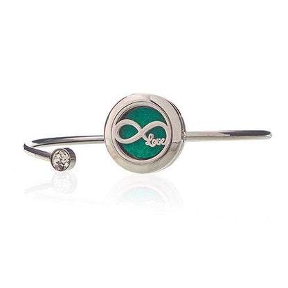 Aromatherapy Jewellery Crystal Bracelet - Infinite Love - 20mm Aromatherapy Diffuser Necklaces - Bath Indulgence