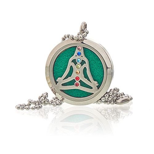 Aromatherapy Jewellery Necklace - Yoga Chakra - 30mm Aromatherapy Diffuser Necklaces - Bath Indulgence