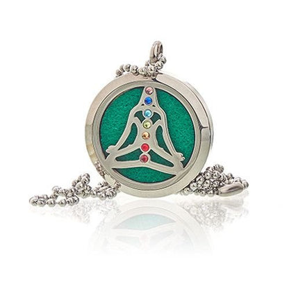 Aromatherapy Jewellery Necklace - Yoga Chakra - 30mm Aromatherapy Diffuser Necklaces - Bath Indulgence