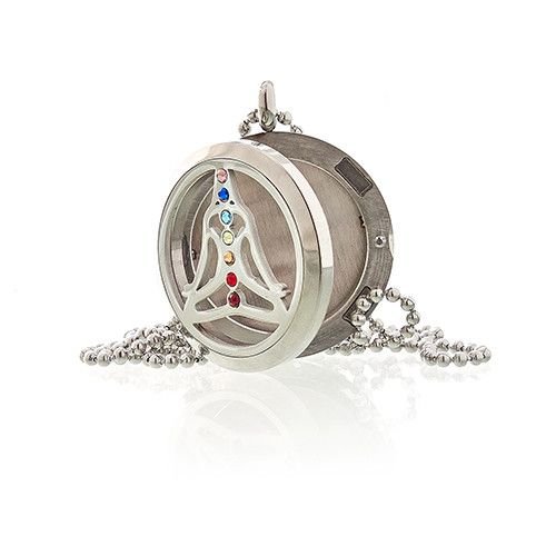 Aromatherapy Jewellery Necklace - Yoga Chakra - 30mm Aromatherapy Diffuser Necklaces - Bath Indulgence