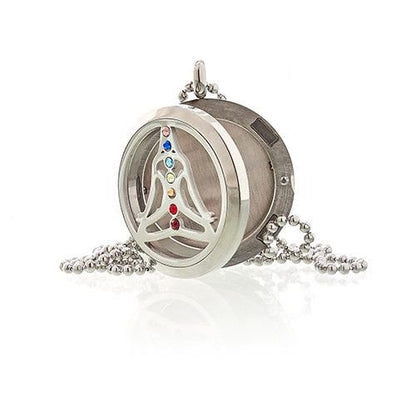 Aromatherapy Jewellery Necklace - Yoga Chakra - 30mm Aromatherapy Diffuser Necklaces - Bath Indulgence