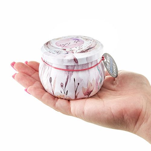 Art Tin Candle - Assorted Design - Friendly Messages - Parma Violet Art Tin Candles - Bath Indulgence