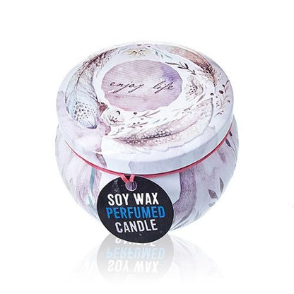 Art Tin Candle - Assorted Design - Parisian Weekend - Peonies Art Tin Candles - Bath Indulgence