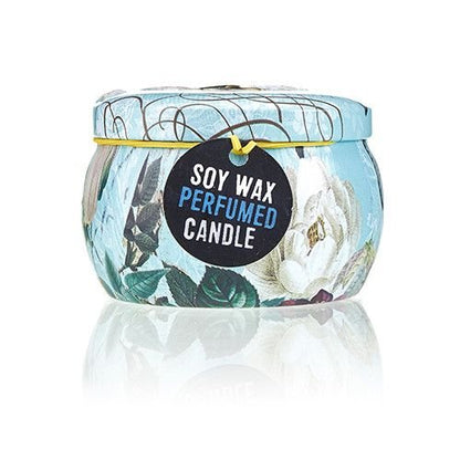 Art Tin Candle - Assorted Design - Parisian Weekend - Peonies Art Tin Candles - Bath Indulgence
