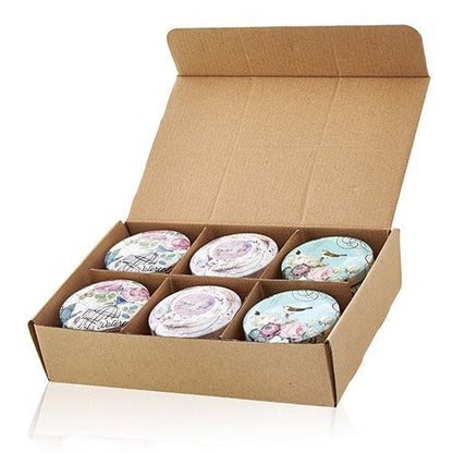 Art Tin Candle - Assorted Design - Parisian Weekend - Peonies Art Tin Candles - Bath Indulgence