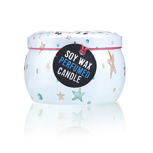 Art Tin Candle - Assorted Design - Unicorns - Moonstone Art Tin Candles - Bath Indulgence