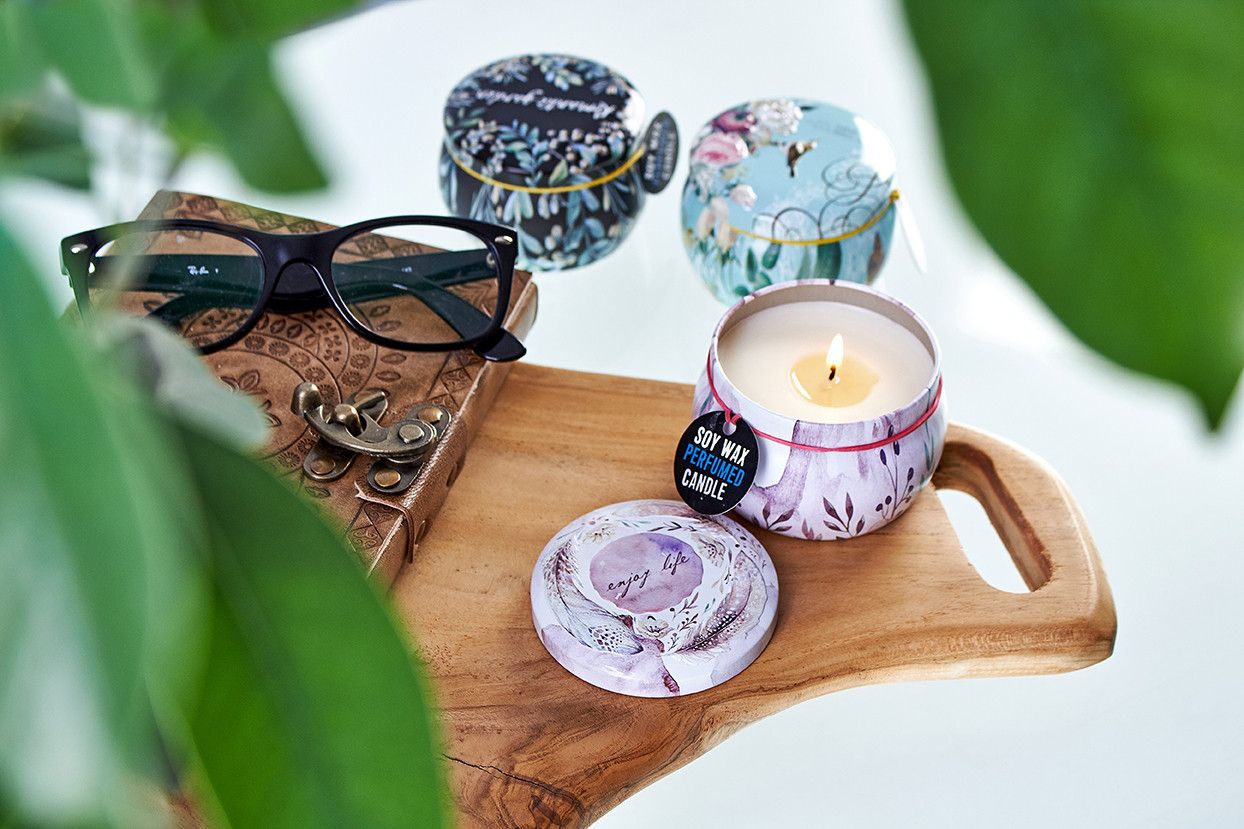 Art Tin Candle - Assorted Design - Unicorns - Moonstone Art Tin Candles - Bath Indulgence