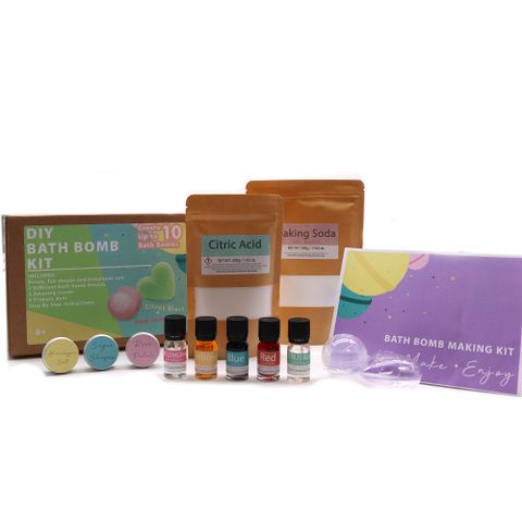 Bath Bomb Kit - Pink Lemonade & Citrus Blast - Bath Indulgence