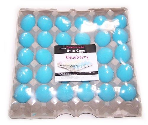 Bath Eggs in a Tray - Blueberry Pack Of 30 Bath Eggs - Bath Indulgence