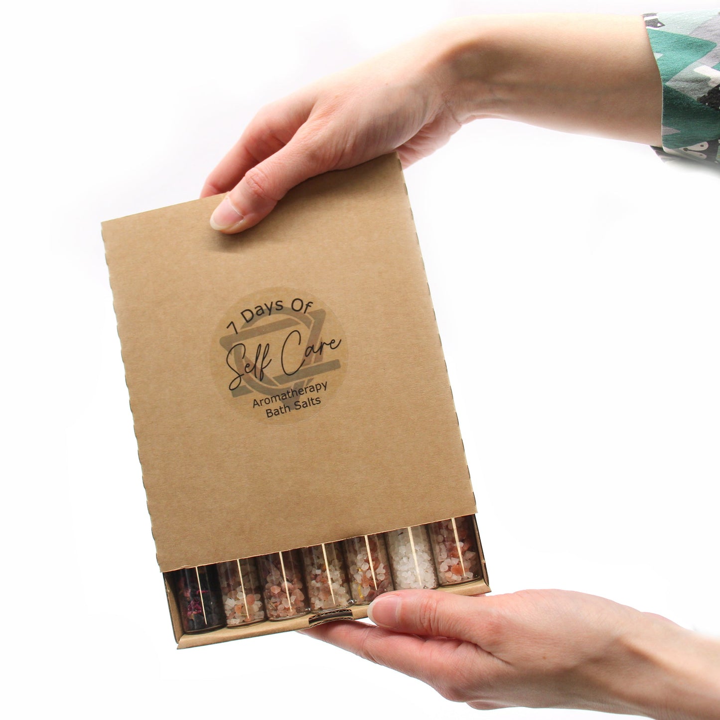 Bath Salts in Vials - Gift Pack of 7 Handmade Bath Salts 500g - Bath Indulgence