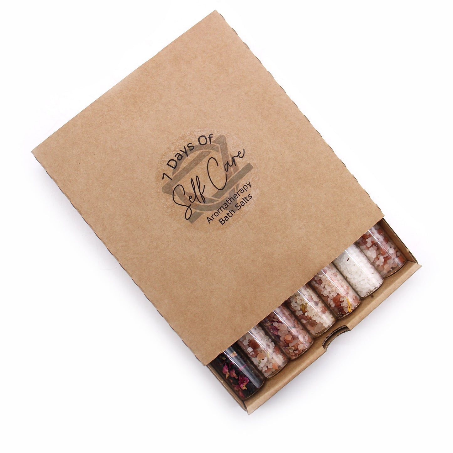 Bath Salts in Vials - Gift Pack of 7 Handmade Bath Salts 500g - Bath Indulgence