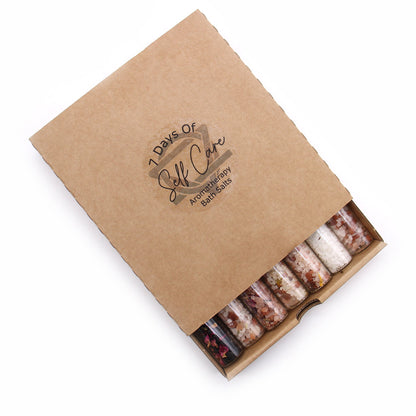 Bath Salts in Vials - Gift Pack of 7 Handmade Bath Salts 500g - Bath Indulgence