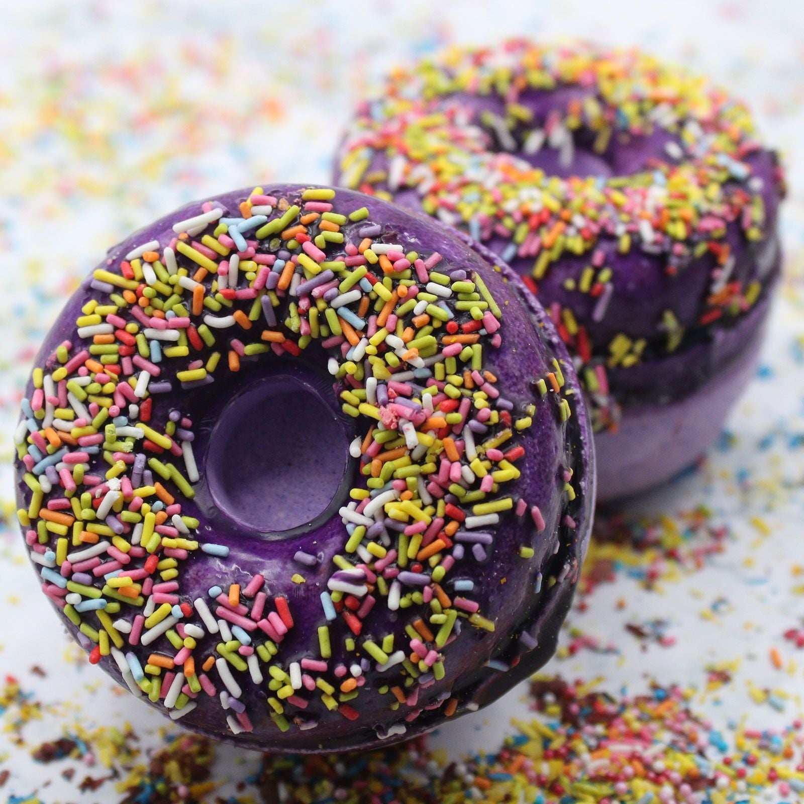 Blackberry and Almond Bath Donuts Donut Bath Fizzers - Bath Indulgence