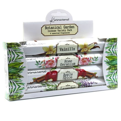 Botanical Garden Incense Gift Set - 4 Assorted Fragrances Golden Nagchampa - Bath Indulgence