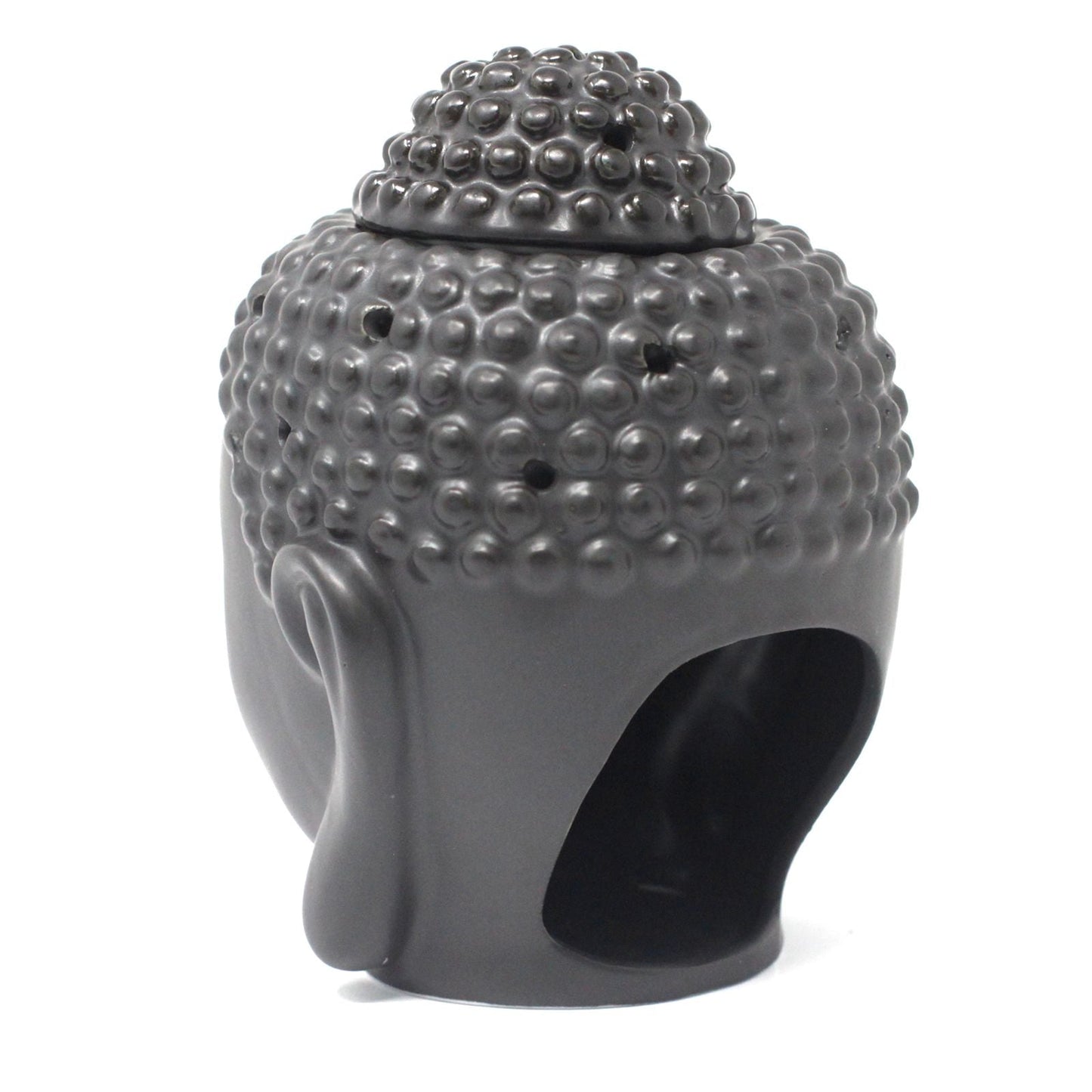 Buddah Head Oil Burner - Dark Brown Cool Designs Oil Burners - Bath Indulgence