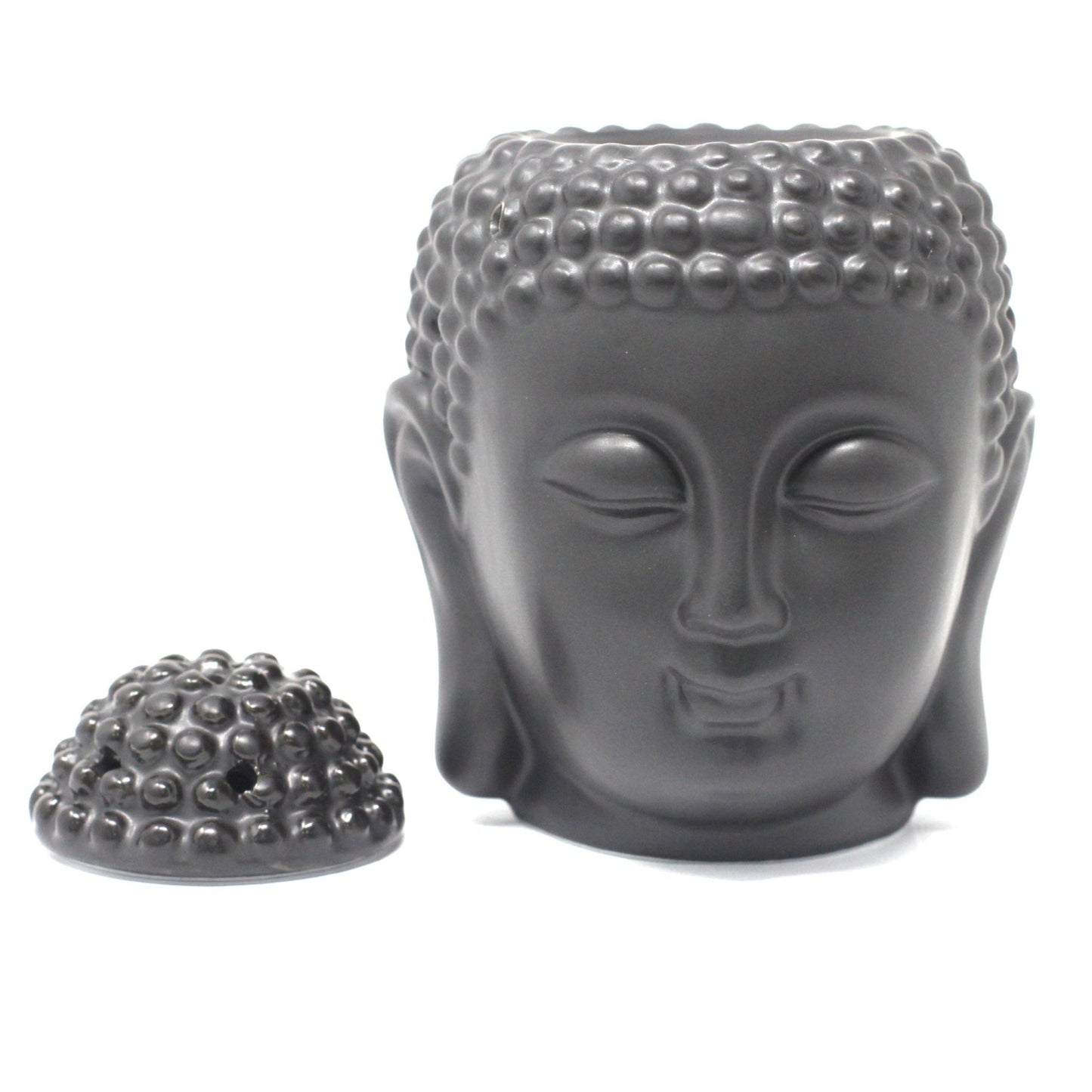 Buddah Head Oil Burner - Dark Brown Cool Designs Oil Burners - Bath Indulgence