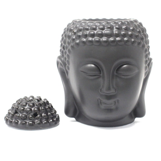 Buddah Head Oil Burner - Dark Brown Cool Designs Oil Burners - Bath Indulgence