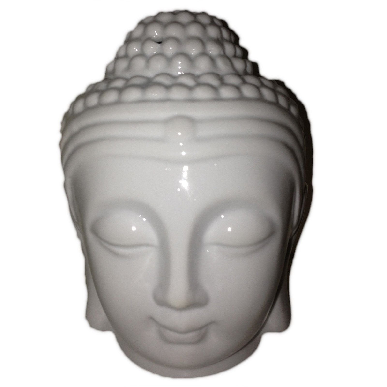 Buddah Head Oil Burner - White Cool Designs Oil Burners - Bath Indulgence