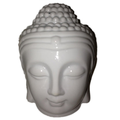 Buddah Head Oil Burner - White Cool Designs Oil Burners - Bath Indulgence