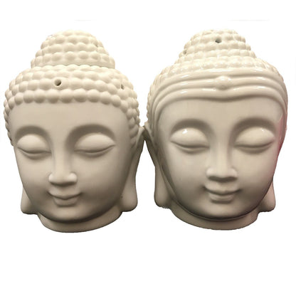 Buddah Head Oil Burner - White Cool Designs Oil Burners - Bath Indulgence