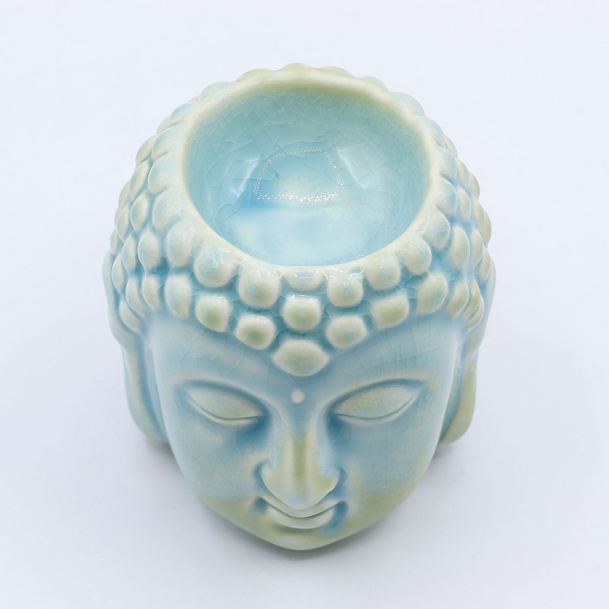 Buddha Oil Burner - Blue Classic Buddha Oil Burners - Bath Indulgence