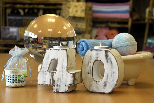 Candle Holder Wooden Birthday Numbers - No.4 Wooden Birthday Numbers - Bath Indulgence