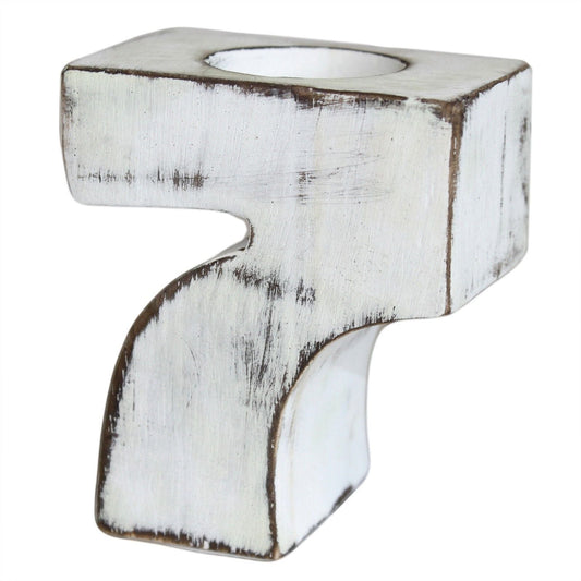 Candle Holder Wooden Birthday Numbers - No.7 Wooden Birthday Numbers - Bath Indulgence