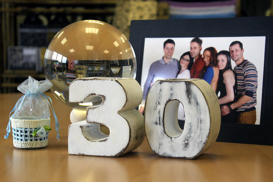 Candle Holders Wooden Birthday Numbers - No.3 Wooden Birthday Numbers - Bath Indulgence