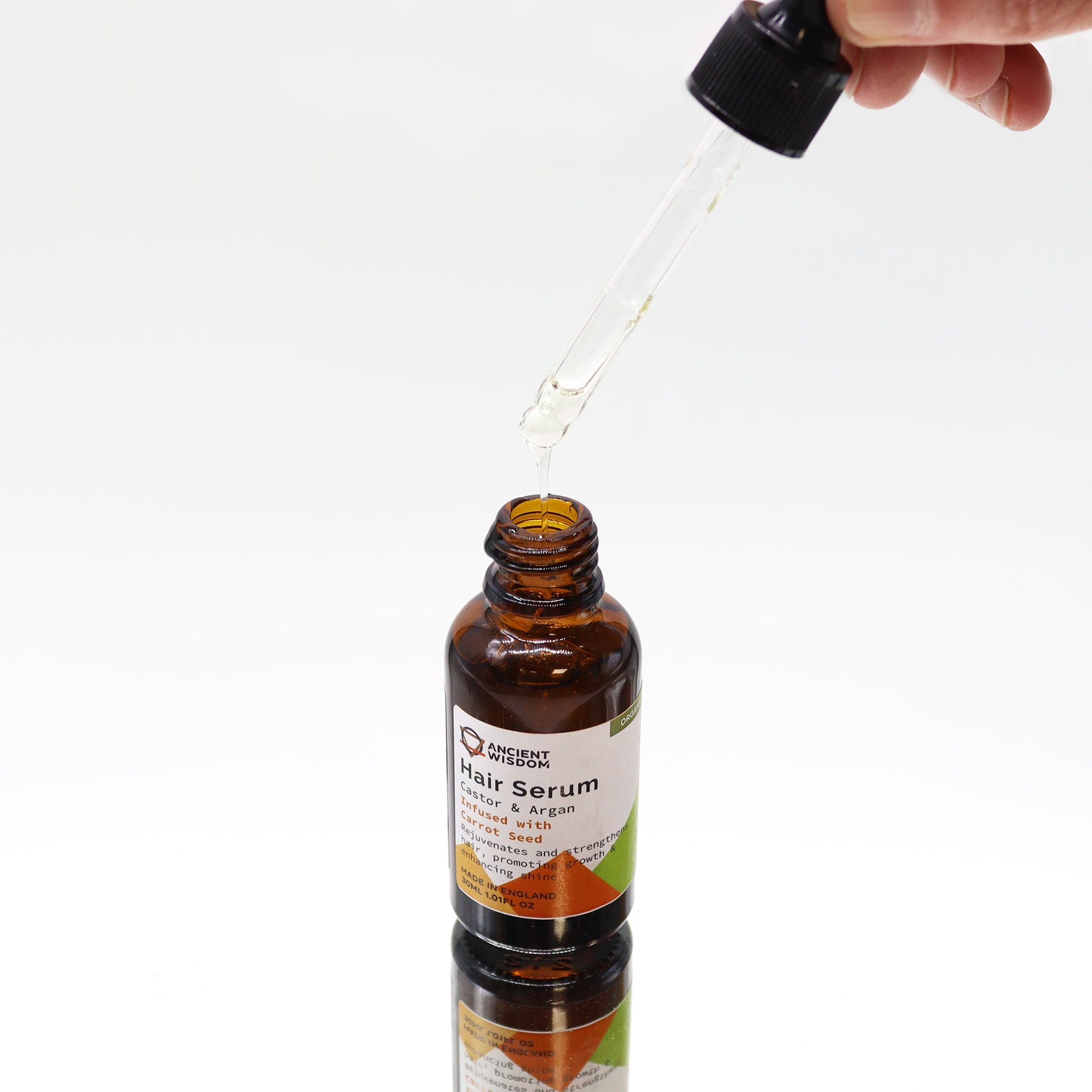 Carrot Seed Organic Hair Serum 30ml - Handmade In UK Vegan Premium Ingredients - Bath Indulgence