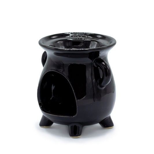 Cauldron Oil Burner - Tree of Life - Black Various Shaped Ceramic Oil Burners - Bath Indulgence