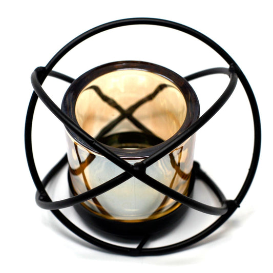 Centrepiece Iron Votive Candle Holder - 1 Cup Single Ball Centerpiece Iron Votive Candle Holders - Bath Indulgence