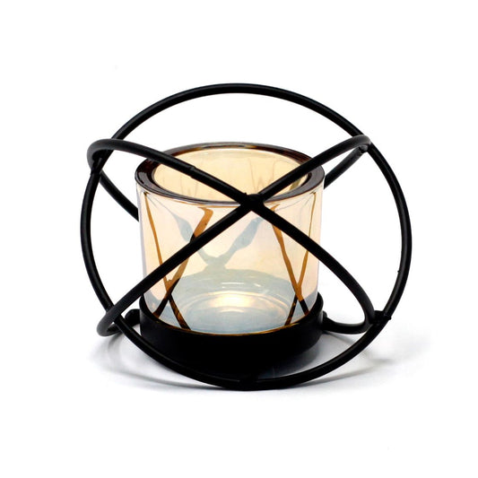 Centrepiece Iron Votive Candle Holder - 1 Cup Single Ball Centerpiece Iron Votive Candle Holders - Bath Indulgence