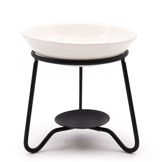 Ceramic & Metal Simple Stand Cool Designs Oil Burners - Bath Indulgence