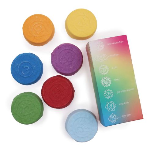 Chakra Bath Fizz - Large Box - Chakra Harmony & Inner Glow Chakra Bath Fizzers Sets - Bath Indulgence