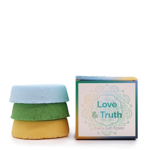 Chakra Bath Fizz - Small box - Love & Truth Chakra Bath Fizzers Sets - Bath Indulgence