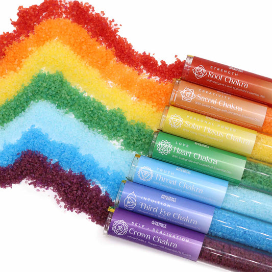 Chakra Bath Salts - Gift Pack of 7 Handmade Bath Salts 500g - Bath Indulgence