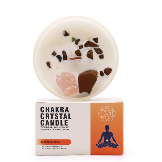 Chakra Crystal Candles - Sacred Chakra Chakra Crystal Candles - Bath Indulgence