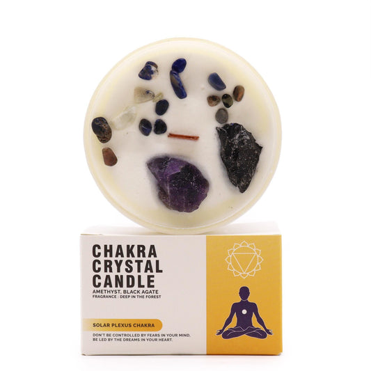 Chakra Crystal Candles - Solar Plexus Chakra Chakra Crystal Candles - Bath Indulgence