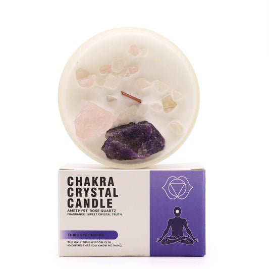 Chakra Crystal Candles - Third Eye Chakra Chakra Crystal Candles - Bath Indulgence