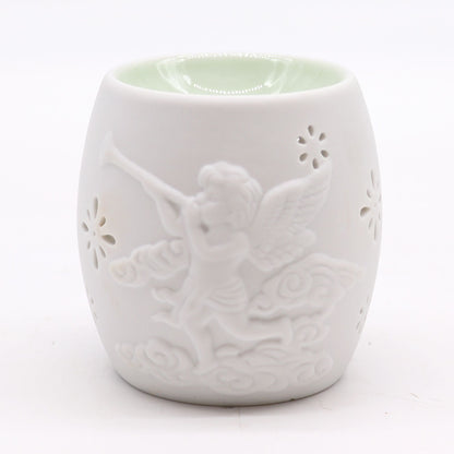 Cherubs Oil Burner - Assorted Design Classic White Oil Burners - Bath Indulgence