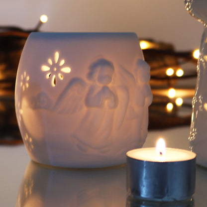 Cherubs Oil Burner - Assorted Design Classic White Oil Burners - Bath Indulgence