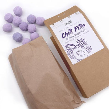 Chill Pills Gift Pack 350g - Frosted Sugar Plum Chill Pill Gift Packs - Bath Indulgence