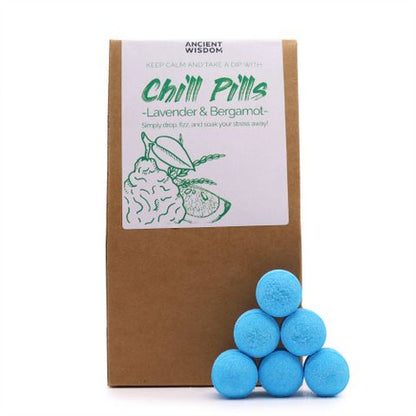 Chill Pills Gift Pack 350g - Lavender & Bergamot Chill Pill Gift Packs - Bath Indulgence