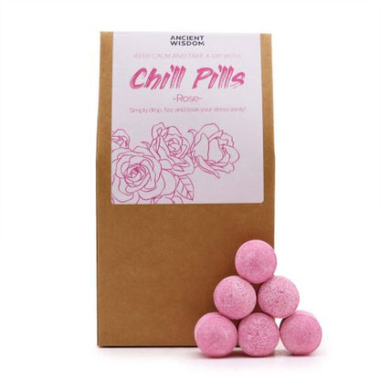 Chill Pills Gift Pack 350g - Rose Chill Pill Gift Packs - Bath Indulgence