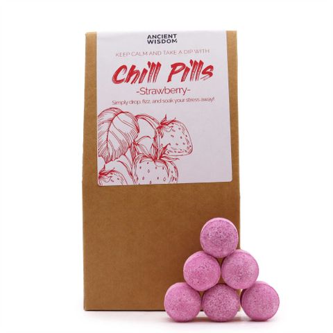 Chill Pills Gift Pack 350g - Strawberry Chill Pill Gift Packs - Bath Indulgence