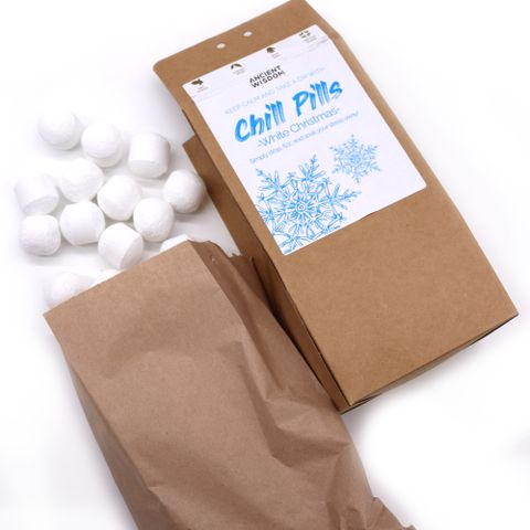 Chill Pills Gift Pack 350g - White Christmas Chill Pill Gift Packs - Bath Indulgence