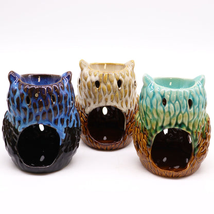 Classic Rustic Oil Burner - Owl (assorted) Classic Rustic Oil Burners - Bath Indulgence