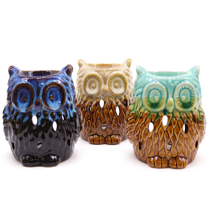 Classic Rustic Oil Burner - Owl (assorted) Classic Rustic Oil Burners - Bath Indulgence