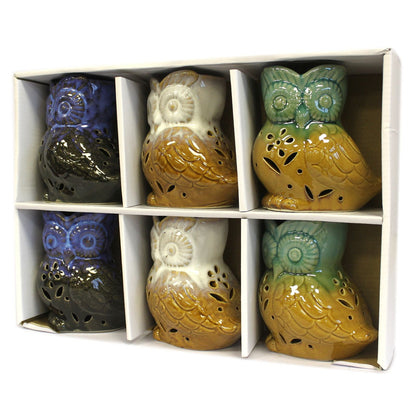 Classic Rustic Oil Burner - Owl Side - on (assorted) Classic Rustic Oil Burners - Bath Indulgence